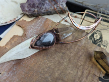 Load image into Gallery viewer, Electroformed Antler Point Necklace with Hypersthene