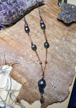 Load image into Gallery viewer, Freshwater Baroque Pearl Necklace with Rubies