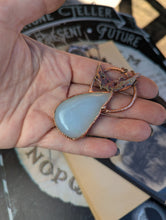 Load image into Gallery viewer, White Druzy Necklace with Moon