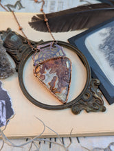 Load image into Gallery viewer, Crazy Lace Agate Spider Web Necklace