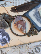 Load image into Gallery viewer, Crazy Lace Agate Spider Web Necklace