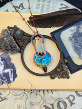Load image into Gallery viewer, Glow-in-the-Dark Ghost & Abalone Moon Necklace