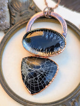 Load image into Gallery viewer, Real Preserved Spider Web, Billiard Ball, and Dendritic Necklace