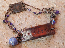 Load image into Gallery viewer, Wrist Reminder Copper Electroformed Bracelet - CREATE