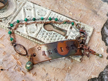 Load image into Gallery viewer, Wrist Reminder Copper Electroformed Bracelet - RESIST