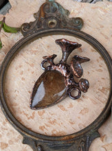 Load image into Gallery viewer, Golden Rutilated Quartz Encrusted with Mushrooms Copper Electroformed Statement Necklace - 2