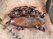 Load image into Gallery viewer, Sunstone Encrusted with Mushrooms Copper Electroformed Statement Necklace