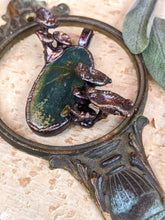 Load image into Gallery viewer, Ocean Jasper Encrusted with Mushrooms Copper Electroformed Statement Necklace