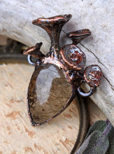 Load image into Gallery viewer, Golden Rutilated Quartz Encrusted with Mushrooms Copper Electroformed Statement Necklace - 2