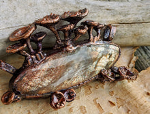 Load image into Gallery viewer, Sunstone Encrusted with Mushrooms Copper Electroformed Statement Necklace