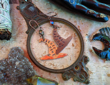 Load image into Gallery viewer, ‘Accio Wine’ Witch Hat Copper Earrings