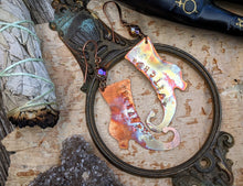 Load image into Gallery viewer, ‘Village Witch’ Witch Boot Copper Earrings
