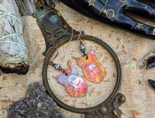 Load image into Gallery viewer, Copper Trick or Treat Owl Omen Earrings #1