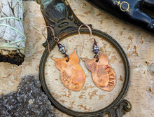 Load image into Gallery viewer, Copper Trick or Treat Owl Omen Earrings #2