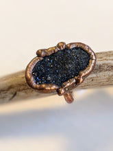 Load image into Gallery viewer, Size 4.5 Druzy Onyx Electroformed Ring