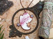 Load image into Gallery viewer, Cottagecore Ceramic Ghost Electroformed Necklace #4