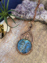 Load image into Gallery viewer, Carved Labradorite Moon Face I