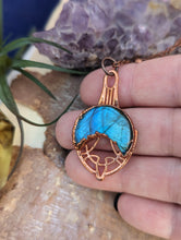 Load image into Gallery viewer, Crescent Moon Labradorite Necklace IV