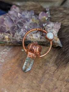 Putka Pumpkin Necklace with Garden Quartz and Moonstone