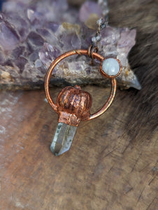 Putka Pumpkin Necklace with Garden Quartz and Moonstone