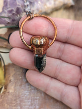 Load image into Gallery viewer, Putka Pumpkin Necklace with Dark Garden Quartz and Moonstone