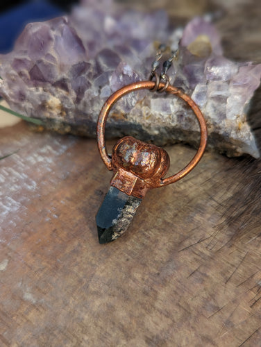 Putka Pumpkin Necklace with Dark Garden Quartz and Moonstone