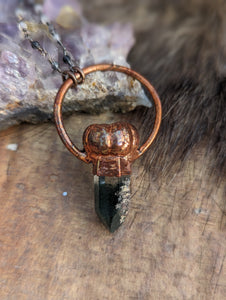 Putka Pumpkin Necklace with Dark Garden Quartz and Moonstone