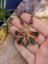 Load image into Gallery viewer, Copper Electroformed Real Butterfly Necklace