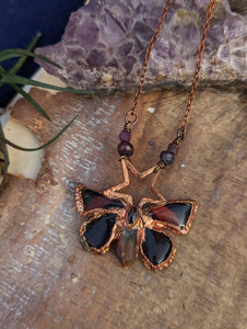 Copper Electroformed Real Butterfly Necklace