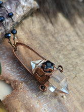Load image into Gallery viewer, Clear Quartz Point Necklace with Iolite Star