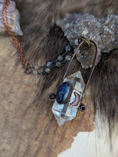 Load image into Gallery viewer, Clear Quartz Point Necklace with Blue Kyanite