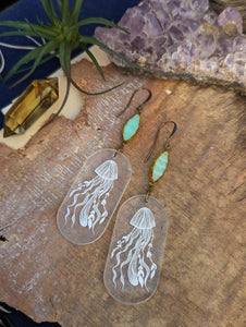 Clear Acrylic Jellyfish Earrings