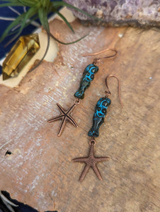 Mermaid and Starfish Earrings