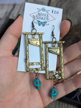 Load image into Gallery viewer, Sugar Skull Guillotine Earrings