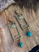Load image into Gallery viewer, Sugar Skull Guillotine Earrings
