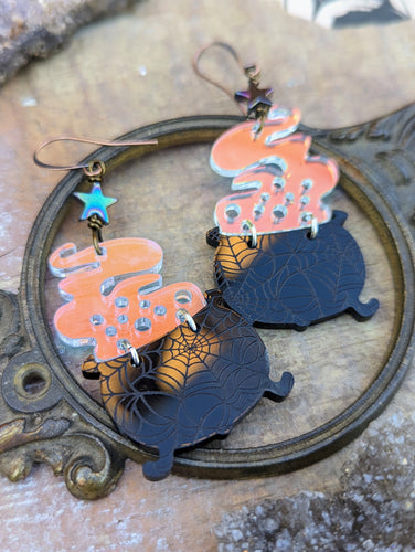 Witches' Cauldron Iridescent Earrings
