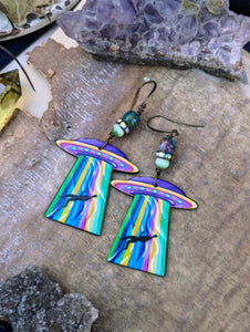 Rainbow UFO Earrings
