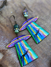 Load image into Gallery viewer, Rainbow UFO Earrings