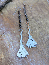 Load image into Gallery viewer, Witch Broom Besom Earrings
