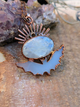 Load image into Gallery viewer, Blue Agate Bat with Moonstone