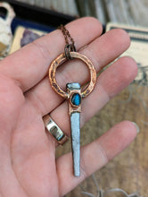 Load image into Gallery viewer, Coffin Nail Necklace with Labradorite