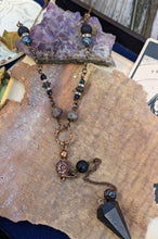 Load image into Gallery viewer, Black Tourmaline Pendulum Necklace 1