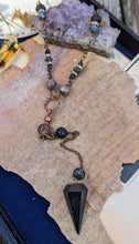 Load image into Gallery viewer, Black Tourmaline Pendulum Necklace 1