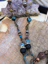 Load image into Gallery viewer, Black Obsidian Pendulum Necklace 1