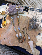 Load image into Gallery viewer, Rose Quartz Pendulum Necklace