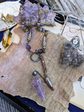 Load image into Gallery viewer, Amethyst Pendulum Necklace