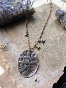 Song Lyric Necklace - Phish - What a Beautiful Buzz