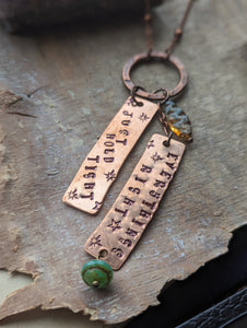 Song Lyric Necklace - Phish - Everything's Right