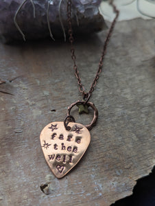 Song Lyric Necklace - Grateful Dead - Fare Thee Well