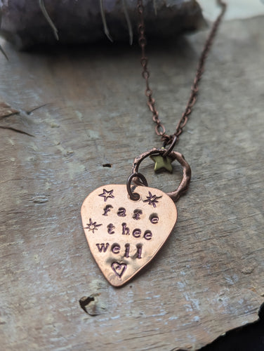Song Lyric Necklace - Grateful Dead - Fare Thee Well